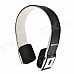 Wireless Stereo Bluetooth V3.0 Headband Headphone w/ Mic. for IPHONE / IPAD + More - Black + White