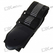 High-Quality Nylon Guitar Strap (Black + White)