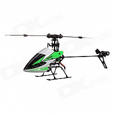 Hisky HCP100 2.4GHz 6-CH 3-Axis Gyro Flybarless R/C Helicopter - Green + White