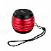 HOTT SP016 Mini Waterproof Metallic Bluetooth Subwoofer Speaker w/ TF / FM - Red