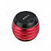 HOTT SP016 Mini Waterproof Metallic Bluetooth Subwoofer Speaker w/ TF / FM - Red