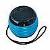 HOTT SP016 Mini Waterproof Metallic Bluetooth Subwoofer Speaker w/ TF / FM - Blue