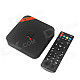 MXQ Quad-Core H.265 Android 4.4.2 Google TV Player w/ 1GB RAM, 8GB ROM, UK Plug, Bluetooth - Black