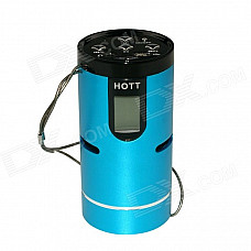 HOTT S010 1.0" LCD Waterproof Outdoor Sports Subwoofer Speaker w/ FM / TF - Blue