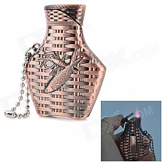 Creative Fish Basket Shaped Zinc Alloy Butane Lighter - Brown