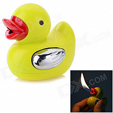 Cute Little Duck Shaped Zinc Alloy Butane Lighter - Yellow