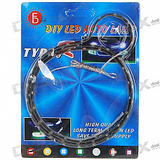 Waterproof 3W 60-LED 3W Flexible Light Strip - Red Light (1-Meter/DC 12V)