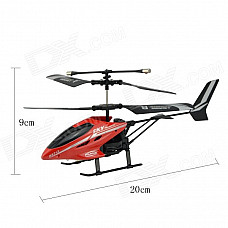 H2XD HX713 Rechargeable 27MHz IR Indoor 3-CH R/C Helicopter w/ Gyroscope - Black + Red + Multi-Color