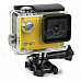 S30W Water Resistant 1.5" CCD 1080P HD 150' Wide-Angle Sports Camcorder w/ Wi-Fi - Yellow + Black