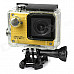 S30W Water Resistant 1.5" CCD 1080P HD 150' Wide-Angle Sports Camcorder w/ Wi-Fi - Yellow + Black