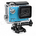 S30W Water Resistant 1.5" TFT CCD 1080P HD 150' Wide-Angle Sports Camcorder w/ Wi-Fi - Blue + Black