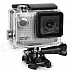 S30W Water Resistant 1.5" CCD 1080P HD 150' Wide-Angle Sports Camcorder w/ Wi-Fi - Silver + Black