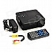 HX-100 Mini LED Home Projector w/ AV / VGA / SD / USB / HDMI + Remote Control - Black (EU Plug)