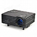 HX-100 Mini LED Home Projector w/ AV / VGA / SD / USB / HDMI + Remote Control - Black (EU Plug)