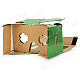 DIY Google Cardboard Virtual Reality 3D Glasses w/ NFC Headband for 4~7" Cell Phone - Green