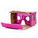 DIY Google Cardboard Virtual Reality 3D Glasses w/ NFC for 4~7" Cell Phone - Deep Pink