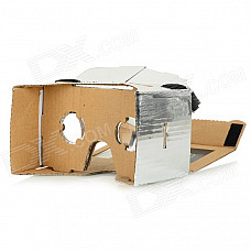 DIY Google Cardboard Virtual Reality 3D Glasses w/ NFC for 4~7" Cell Phone - Silver