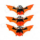 Halloween Decorative Paper Bats - Orange + Black + Multi-Color (3 PCS)