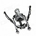 Halloween Plastic Skeleton Frame Hanging Decoration - Silver Black (4 PCS)