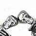 Halloween Plastic Skeleton Frame Hanging Decoration - Silver Black (4 PCS)