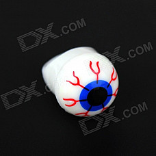 Halloween Glowing Eyeball Style Decoration Silicone Ring - White + Red + Blue