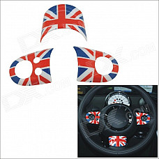 Carking DIY ABS Steering Wheel Covers Stickers for BMW Mini Cooper - Red + Blue + Multi-Color