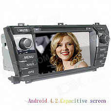 LsqSTAR 7" Capacitive 2Din Android 4.2 Car DVD Player w/ GPS WiFi FM Canbus BT iPod for Corolla 2014