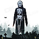 Halloween Costumes Scary Skull Mask + Skeleton Patterned Coat Set - Black + Beige