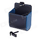 Carbon Fiber Pattern Microfiber Leather Hanging Storage Bag - Black + Blue