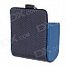Carbon Fiber Pattern Microfiber Leather Hanging Storage Bag - Black + Blue
