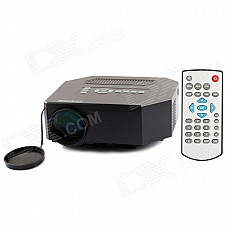 UC30 30W Portable Mini LCD HD Projector w/ SD / AV / VGA / HDMI / Micro USB / US Plug - Black