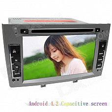 LsqSTAR 7" Capacitive Screen Android4.2 Car DVD Player w/ GPS WiFi BT AUX for Peugeot 408/308/308SW