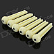 Universal Plastic Acoustic Guitar Bridge Pins Set - Beige (6 PCS)