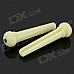 Universal Plastic Acoustic Guitar Bridge Pins Set - Beige (6 PCS)