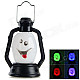 Halloween Funny Smile Face Shaped Hand Lamp - White + Black (3 x AG13)