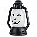 Halloween Funny Face Shaped Hand Lamp - White + Black (3 x AG13)