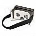 DIY Virtual Reality Paper Card Google Cardboard Resin Glasses - Black