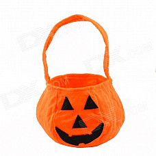 Halloween Costume Prop Pumpkin Style Purse Handbag - Orange