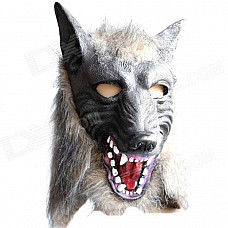 Halloween Costume Party Wolf Head Mask - Grey (Free Size)