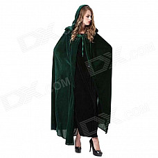 Halloween Masquerade Costume Props Polyester Witch Cloak - Green (Free Size)