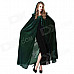 Halloween Masquerade Costume Props Polyester Witch Cloak - Green (Free Size)