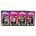 Halloween Little Colorful Ghost Head Portable Lamp - White + Black (4 PCS)