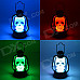 Halloween Little Colorful Ghost Head Portable Lamp - White + Black (4 PCS)