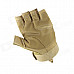 Fashionable Outdoor Cycling Half-finger Motorcycle Gloves - Khaki (Pair / Size L)