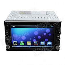 Universal 6.2" Screen 2 Din Android 4.2 OS Car DVD Player w/ GPS, OBD II, DVR, 3G, WiFi - Black