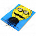 Costume Party Cosplay Artificial Funny Self-adhesive Eyeglasses + Mustache Set - Black