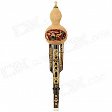 HLS-002 Chinese Style C-Tone Cucurbit Flute - Brown + Wood Color