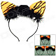 Halloween Fancy Ball Flashing Leopard Style Head Hoop - Black + Yellow (3 x AG13)