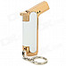 Creative Windproof Blue Flame Zinc Alloy Butane Lighter - Golden + White