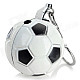 Football Style Zinc Alloy Butane Lighter w/ Keychain - White + Black